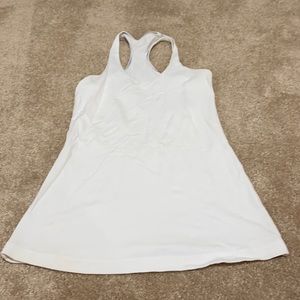 Cream Lululemon racer back tank